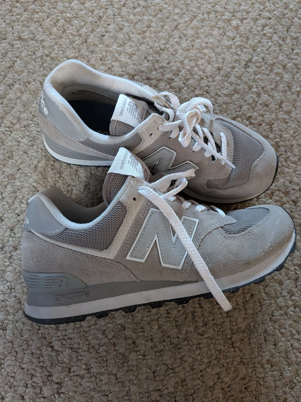 New Balance Women's 574 Classic Lace-Up Sneakers in Light Gray